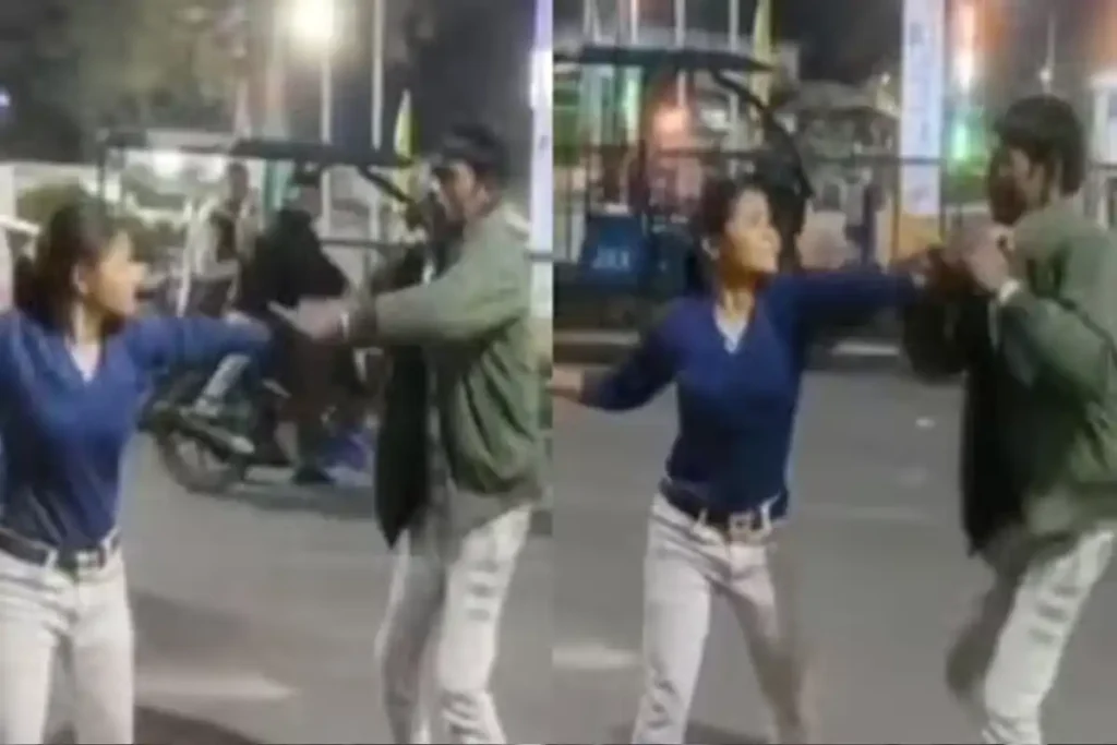 Lucknow Woman Caught on Camera Beating Alleged Eve-Teaser With Pipe, Video Goes Viral Lucknow woman beats alleged eve-teaser viral video