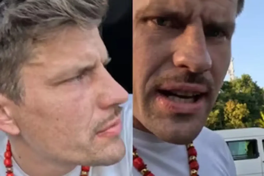 Paduhaki confronts tourists in Mawlynnong