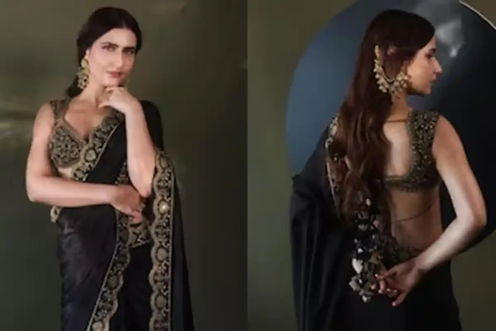 Fatima Sana Shaikh black saree