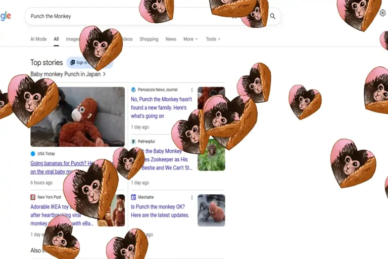 Punch the Monkey Google search