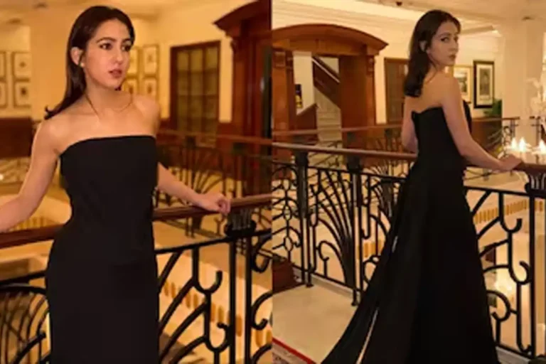 Sara Ali Khan black gown