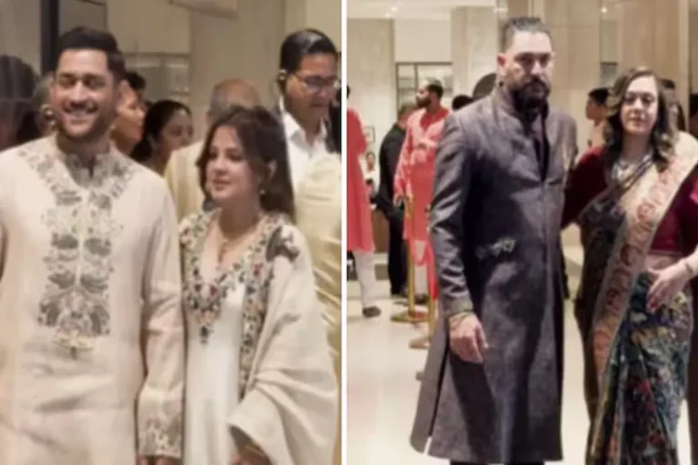 MS Dhoni and Yuvraj Singh Spotted at Arjun Tendulkar–Saaniya Chandhok Wedding